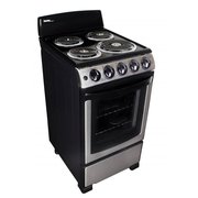 Danby Danby DER202BSS 20 in. 2.3 cu.ft. Single Oven Electric Range with Manual Clean Oven; Black & Stainless DER202BSS